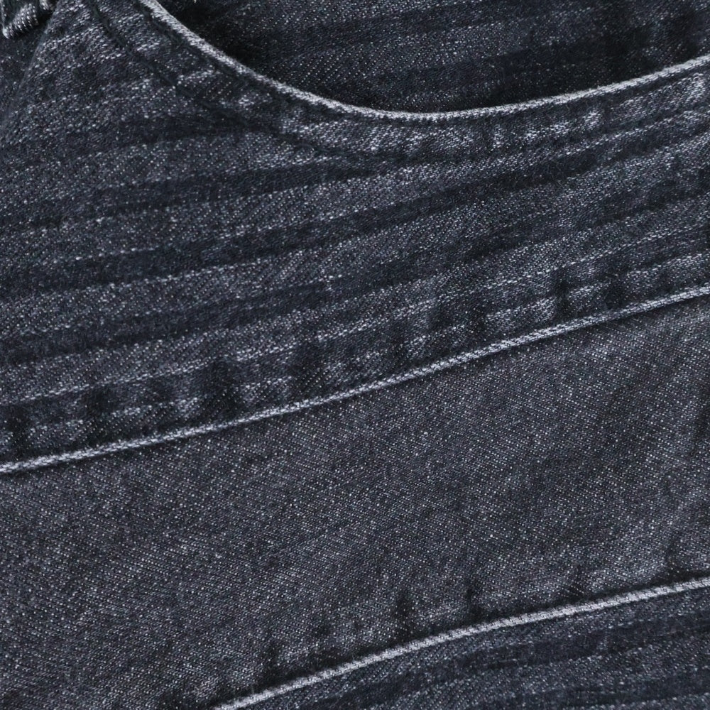 HYSTERIC GLAMOUR(ヒステリックグラマー) 25SS スクラッチフレア ウミヘビ デニムパンツ ブラック 02251AP55