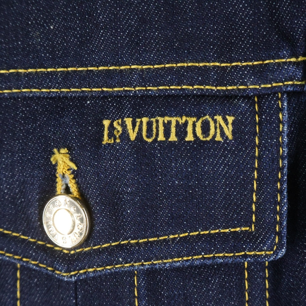 LOUIS VUITTON(ルイヴィトン) スラッシュステッチ フロント胸ポケット刺?ロゴ デニムジャケット RM062M MJDJ11CY9 インディゴ