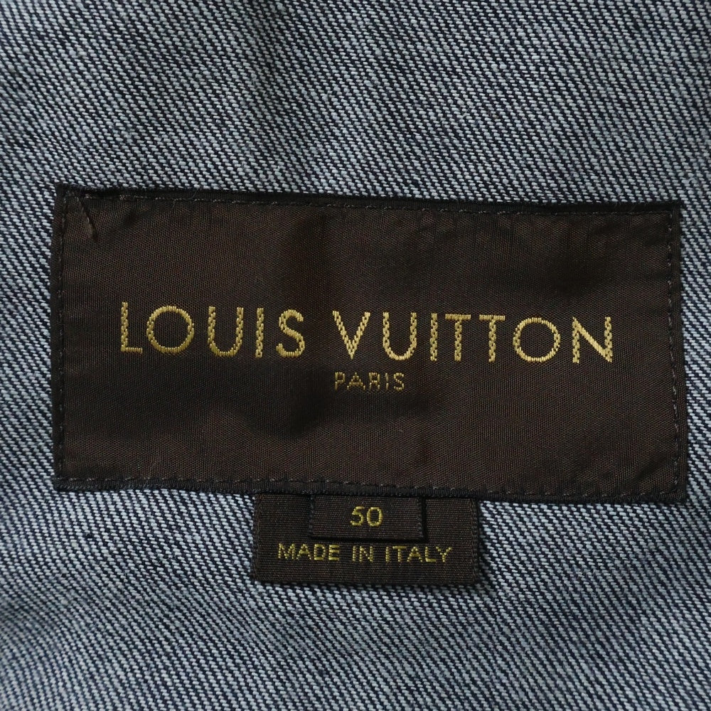 LOUIS VUITTON(ルイヴィトン) スラッシュステッチ フロント胸ポケット刺?ロゴ デニムジャケット RM062M MJDJ11CY9 インディゴ