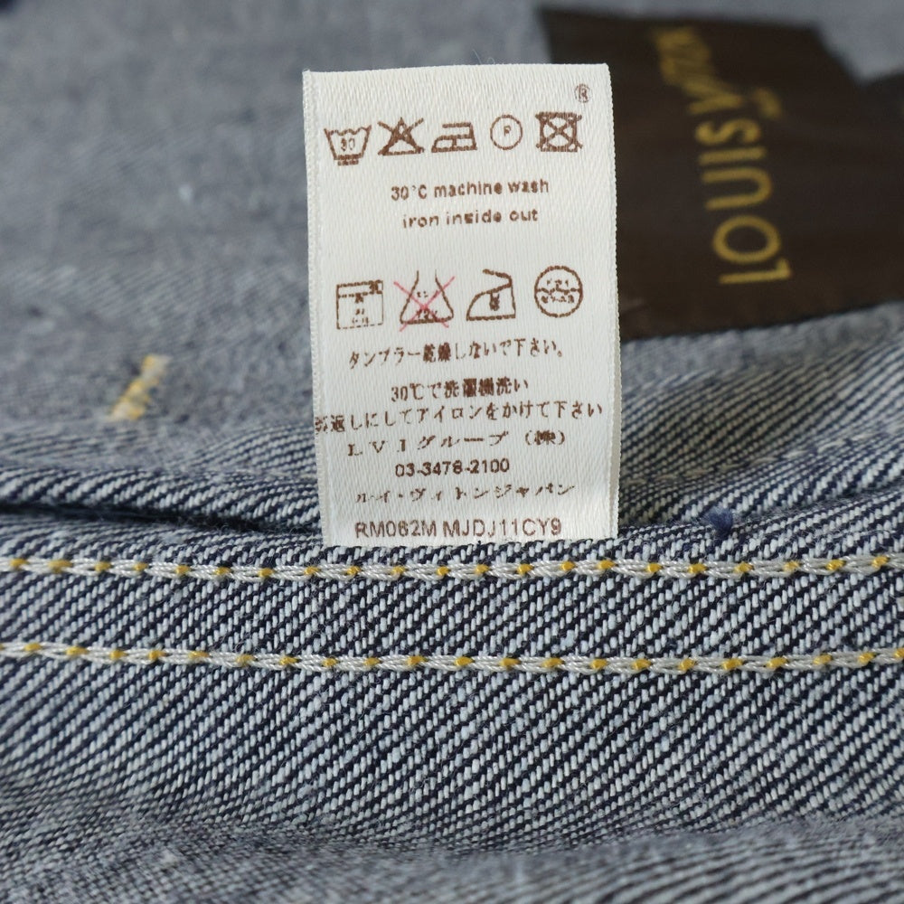 LOUIS VUITTON(ルイヴィトン) スラッシュステッチ フロント胸ポケット刺?ロゴ デニムジャケット RM062M MJDJ11CY9 インディゴ