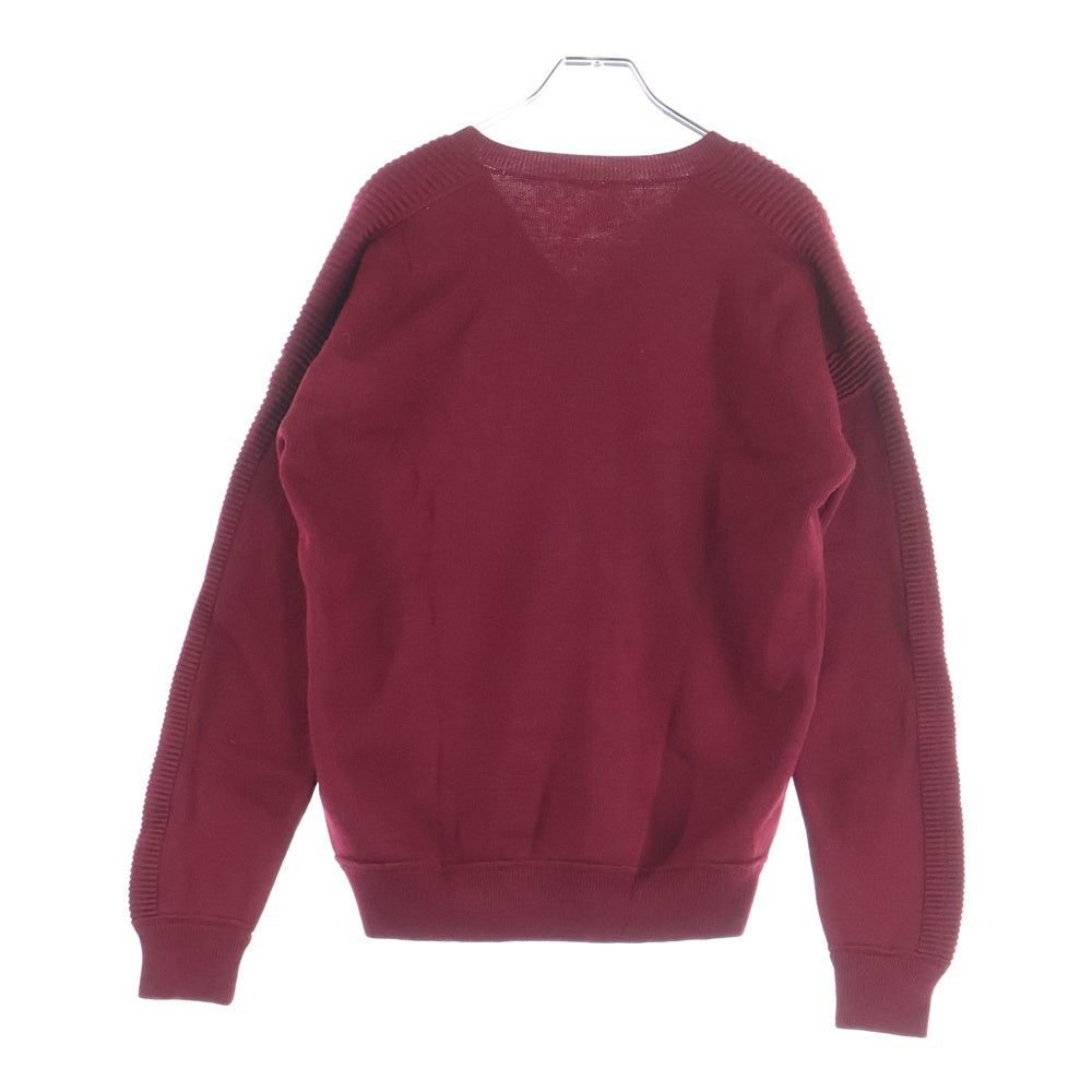 DSQUARED2(ディースクエアード) フロントジップアップ Vネック ニットカーディガン S71HA0674 S15680 ワインレッド