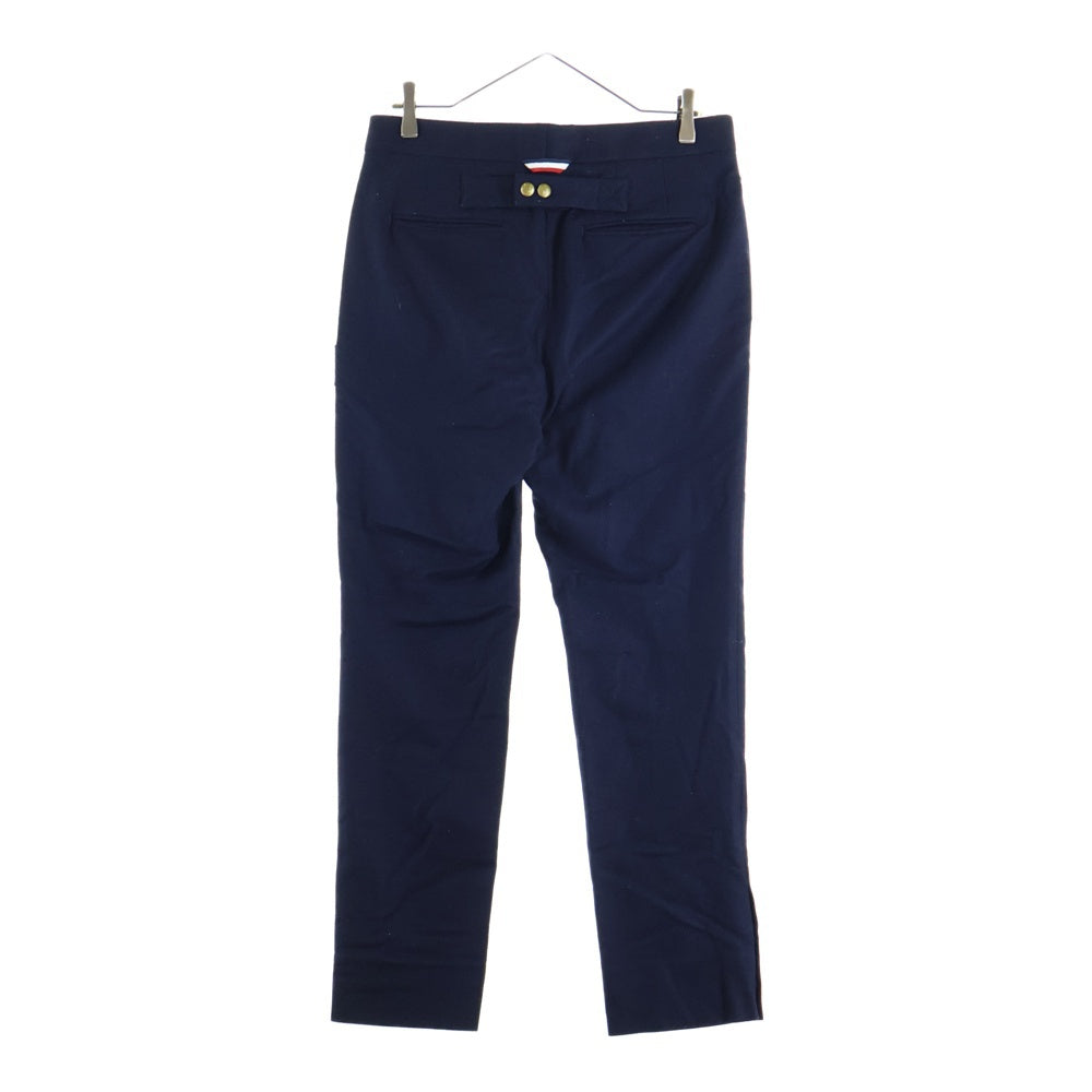MONCLER(モンクレール) GAMME BLEU ガムブルー ロゴ ワッペン ウール スラックス パンツ ネイビー B23911008200 10096