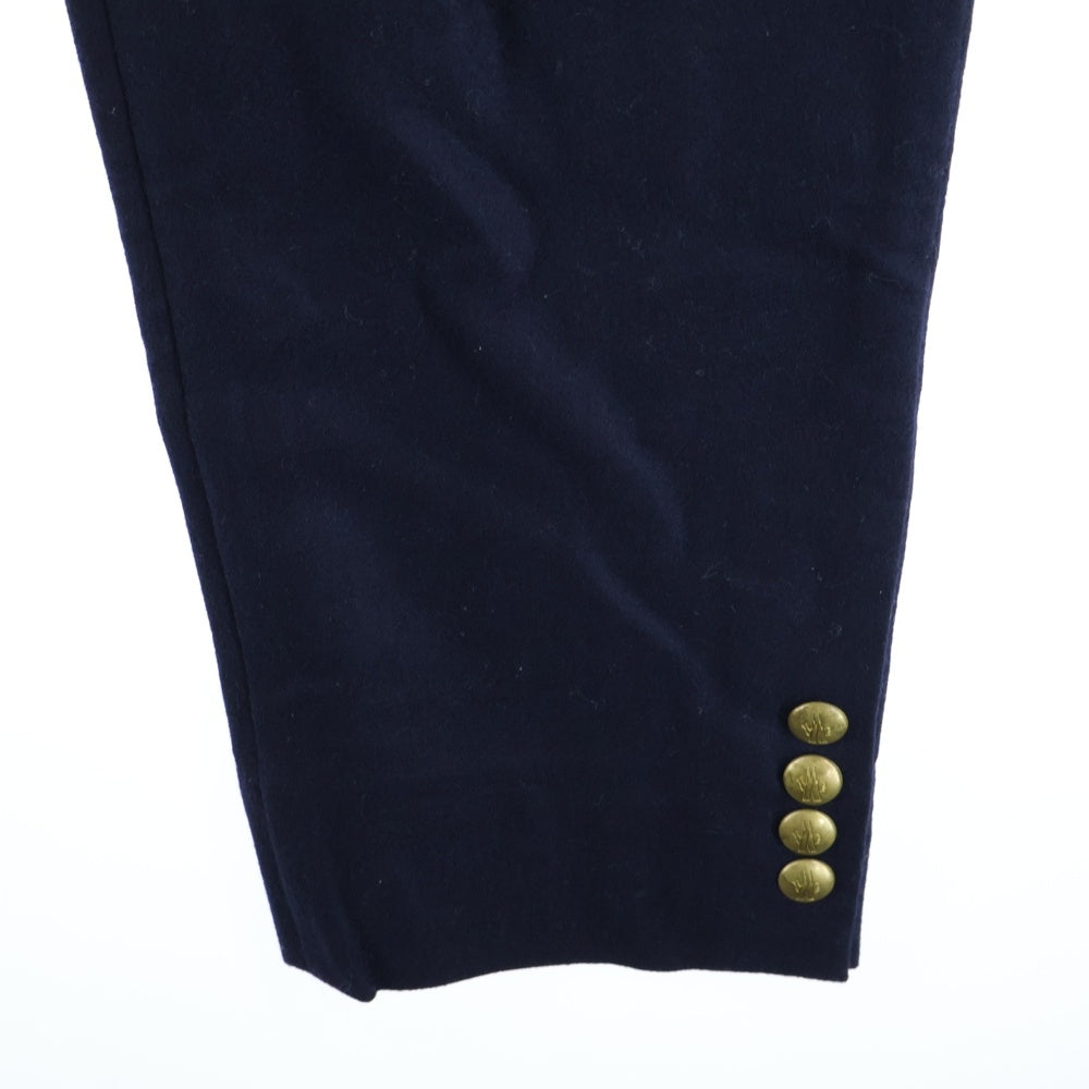 MONCLER(モンクレール) GAMME BLEU ガムブルー ロゴ ワッペン ウール スラックス パンツ ネイビー B23911008200 10096