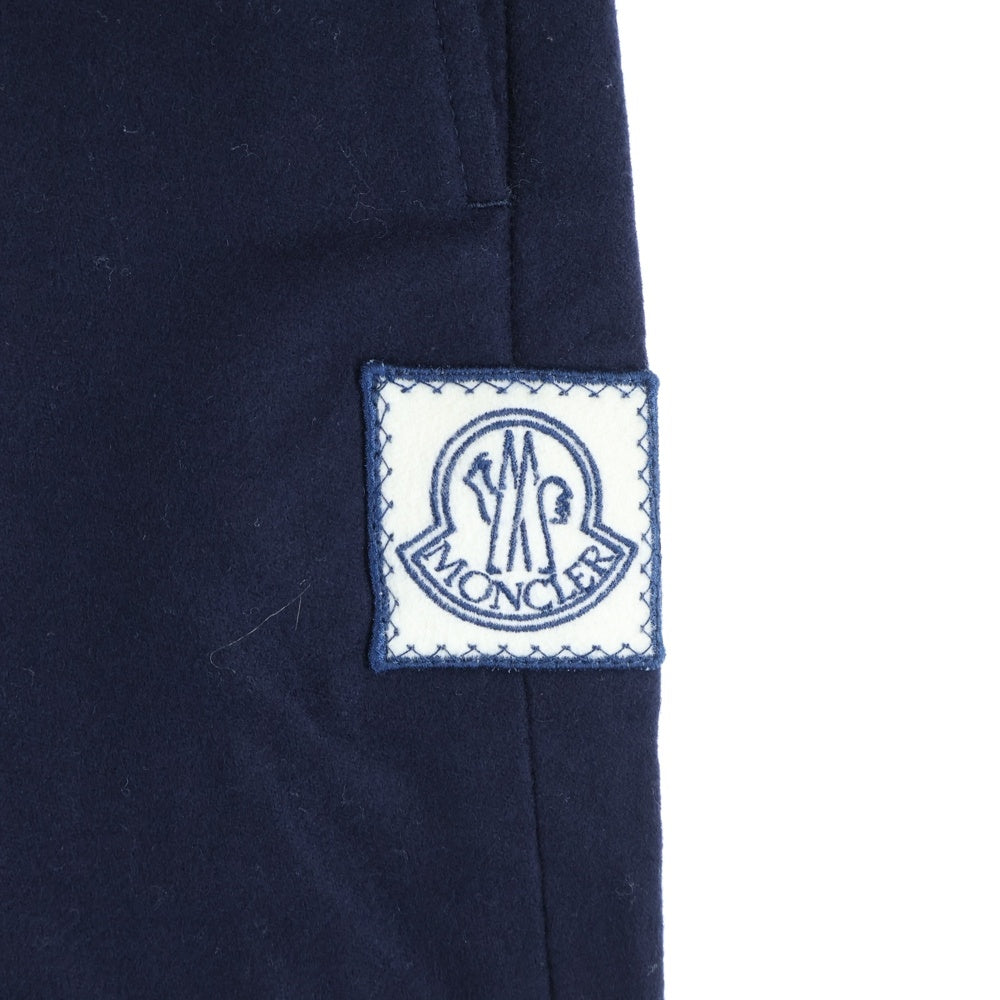 MONCLER(モンクレール) GAMME BLEU ガムブルー ロゴ ワッペン ウール スラックス パンツ ネイビー B23911008200 10096