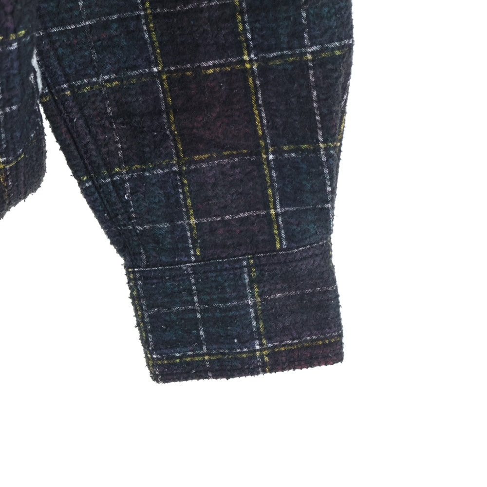 DSQUARED2(ディースクエアード) スウェットドッキング チェック柄 長袖シャツ ブラウン 74DL079744312