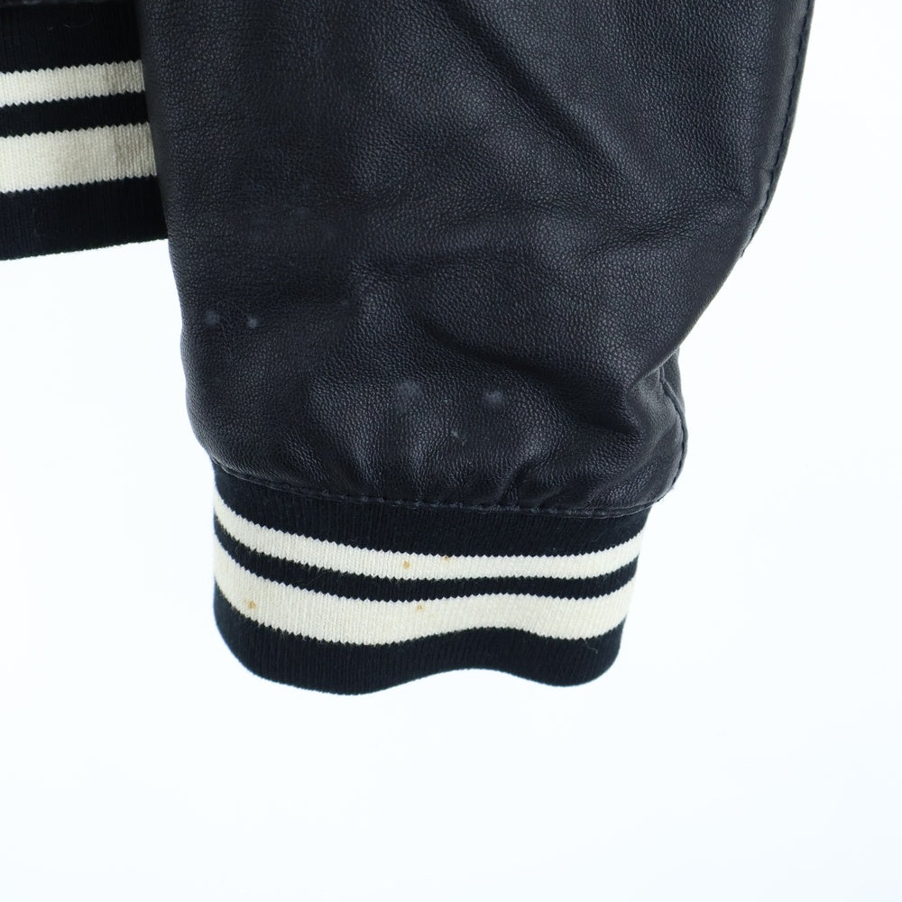 DOLCE & GABBANA(ドルチェアンドガッバーナ) ジップアップ フーデッド ラムレザーブルゾンジャケット ブラック G9FS0L