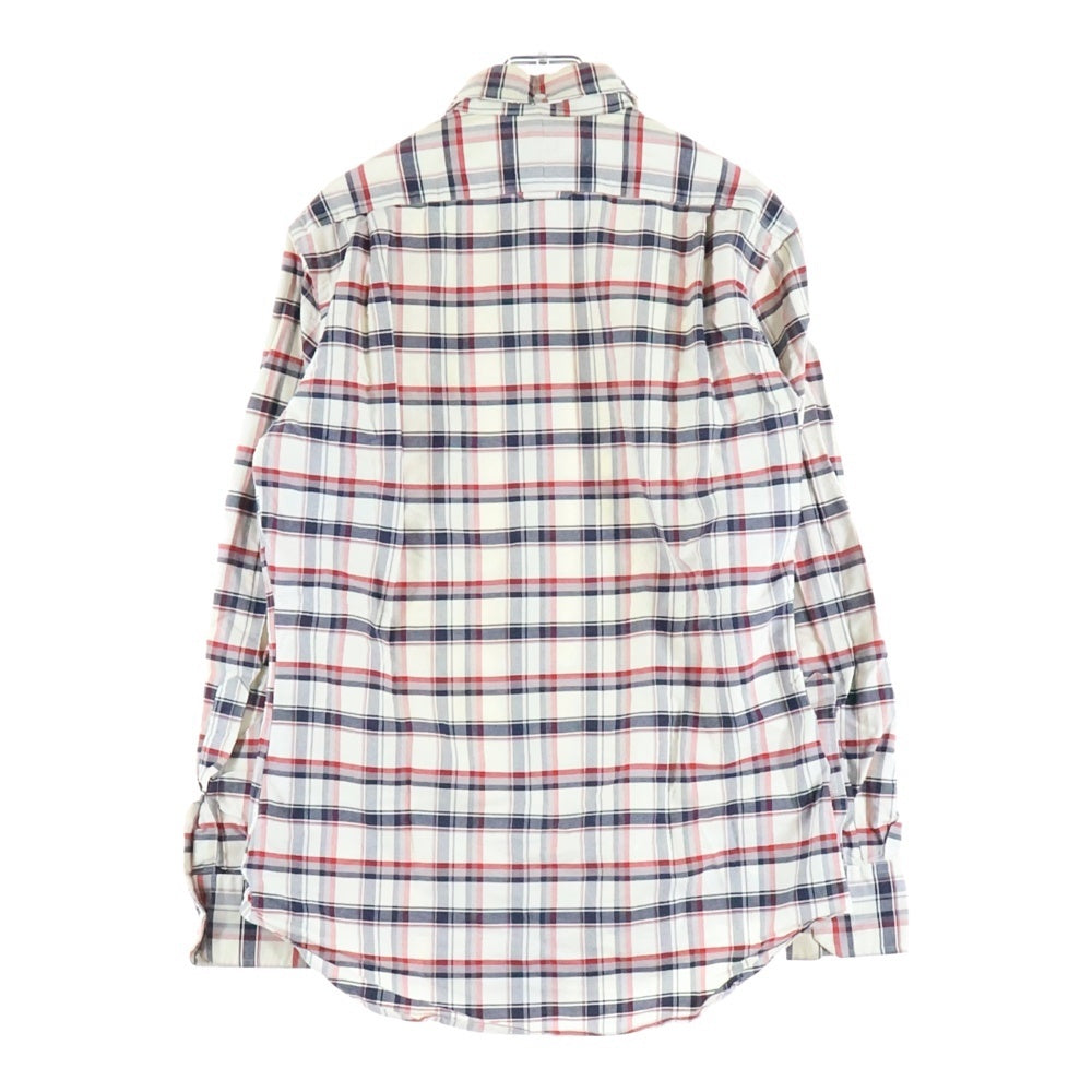 THOM BROWNE(トムブラウン) ボタンダウン チェック柄 長袖シャツ 01111A4013 ホワイト