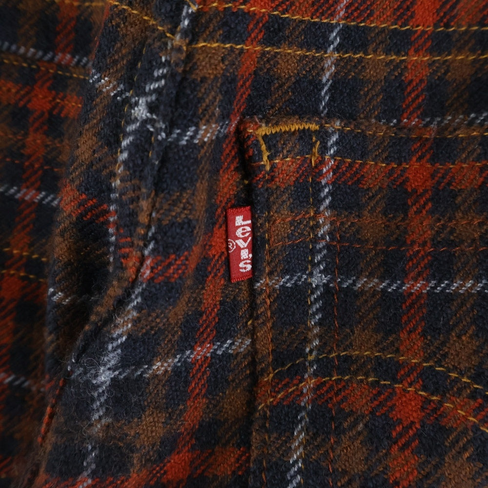COMME des GARCONS JUNYA WATANABE MAN(コムデギャルソンジュンヤワタナベマン) 02AW ×Levis Reconstructed Plaid Pants 再構築 チェック柄 パンツ WG-P031 オレンジ