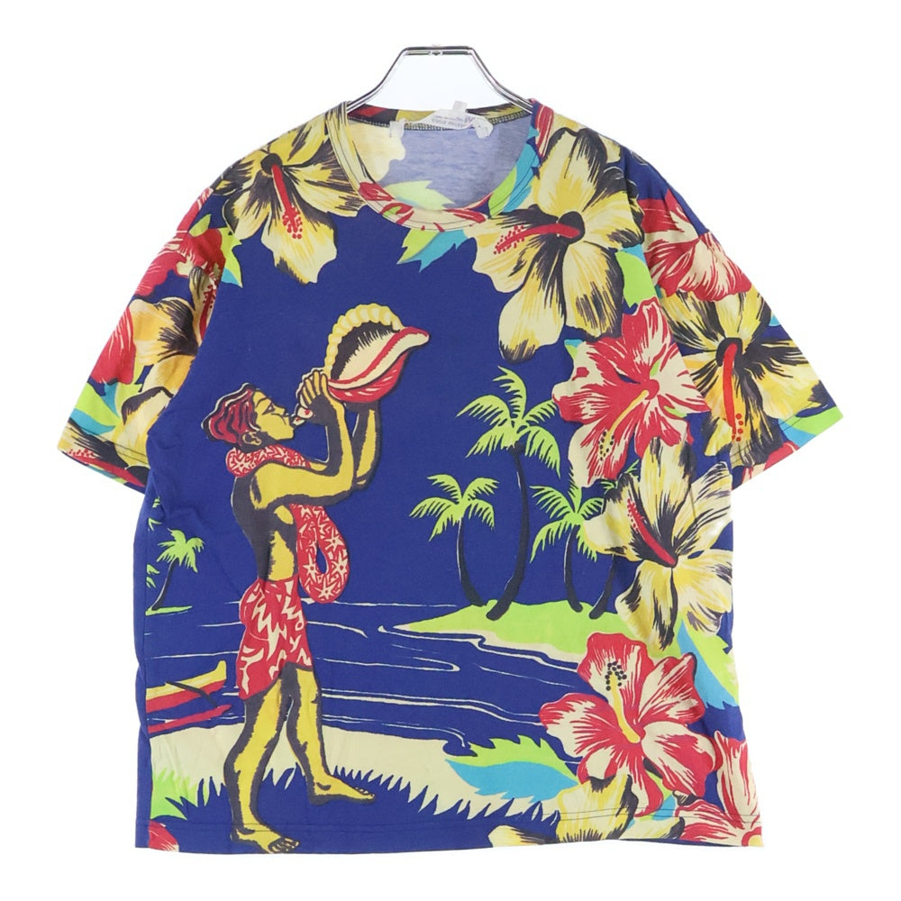 JUNYA WATANABE COMME des GARCONS(ジュンヤワタナベ コムデギャルソン) 02SS ハワイアン クルーネック半袖Tシャツ WI-T039 マルチ