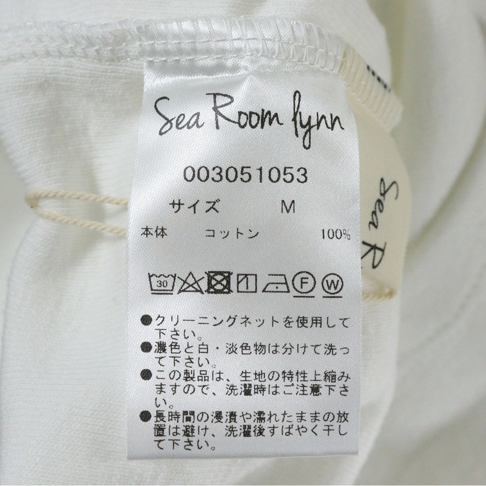 NO BRAND(ノーブランド) SeaRoomlynn オールドコットン Back UロングスリーブTシャツ ホワイト レディース