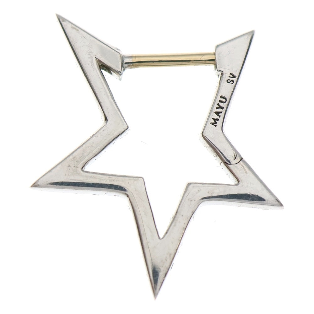 NO BRAND(ノーブランド) MAYU Hoop star pierced earring マユ フープスター ピースド ピアス シルバー レディース