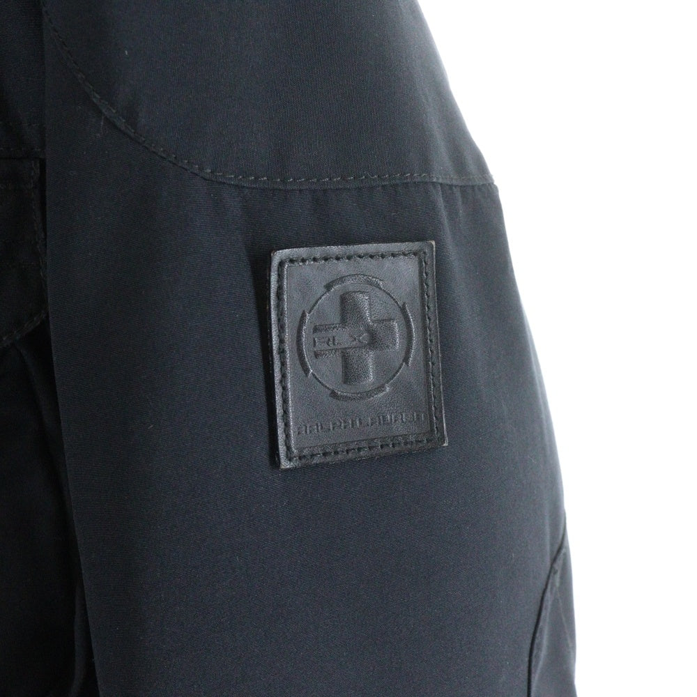 RLX RALPHLAUREN(アール エル エックス ラルフ ローレン) ジップアップ ファーフーディ ダウンジャケット 710634980001 ブラック