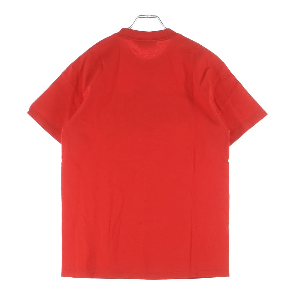 NO BRAND(ノーブランド) INTER BREED フロントプリント クルーネック半袖Tシャツ レッド