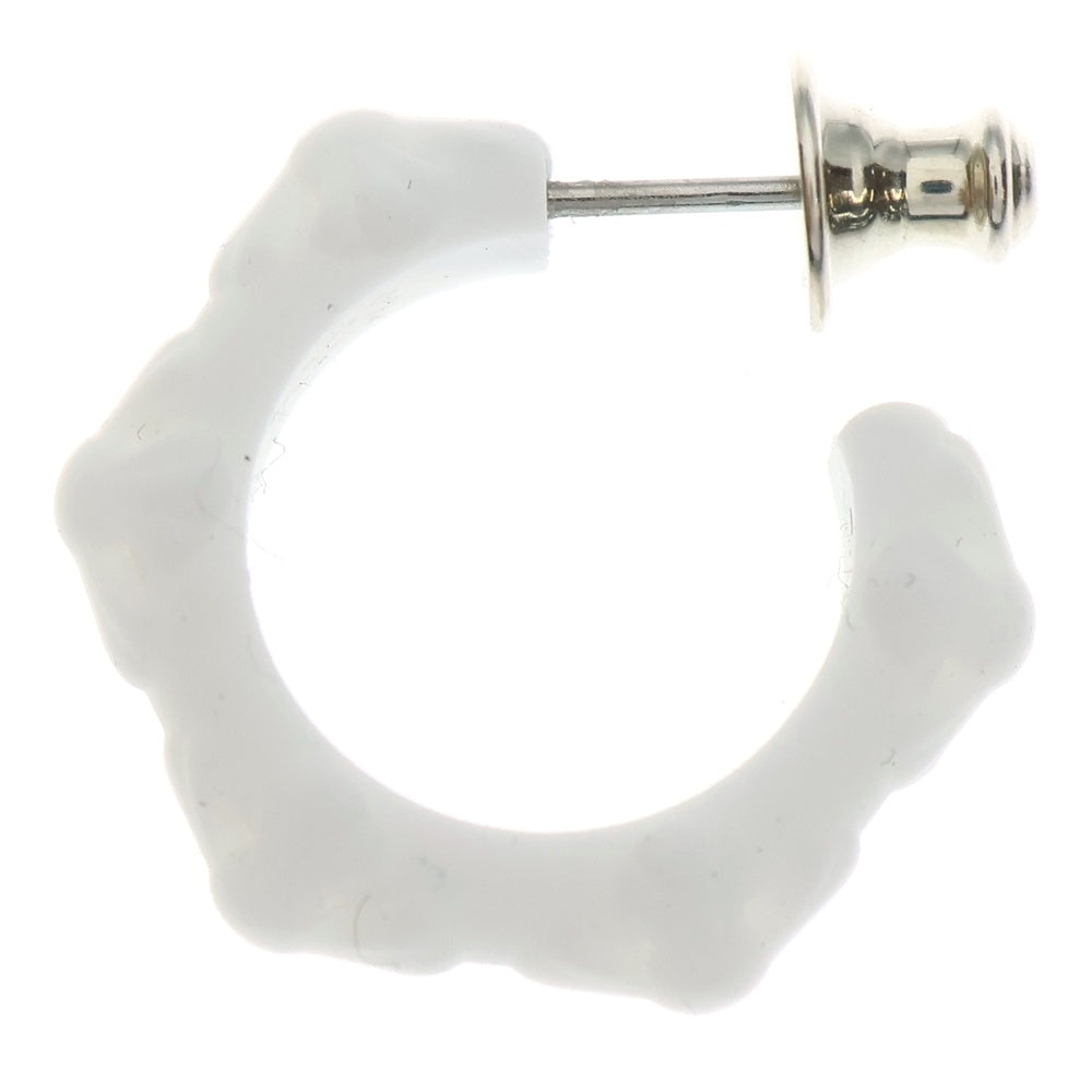 CHROME HEARTS(クロムハーツ) RUBBER HOOP CROSS SML クロスバンドフープ シリコンピアス ホワイト