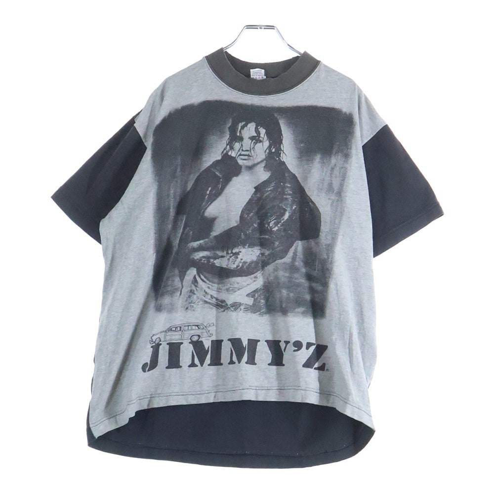 VINTAGE(ヴィンテージ) 90s JIMMYZ オールオーバー 切替 クルーネックカットソー ブラック
