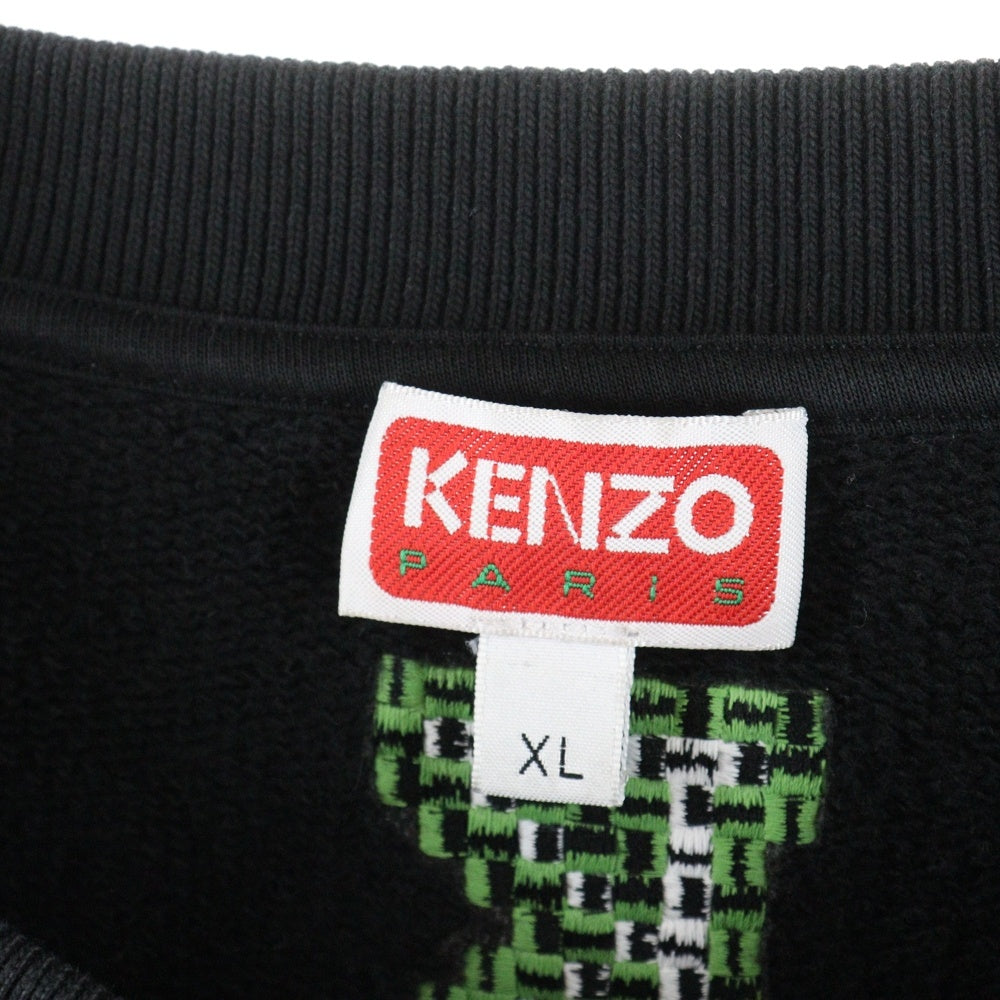 KENZO(ケンゾー) 23SS PIXEL TIGER CREW NECK SWEAT ピクセルタイガー クルーネック スウェットトレーナー ブラック FD55SW5004ME