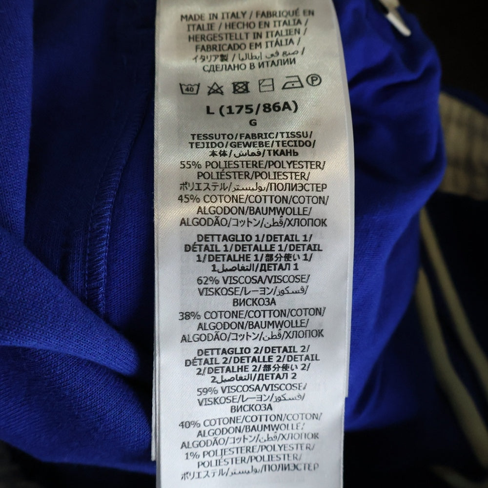 GUCCI(グッチ) ×adidas ロゴ刺繍 サイドライン トラックパンツ ブルー 691785