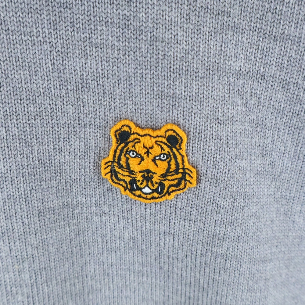 KENZO(ケンゾー) Wool Turtleneck With Mini Tiger Kenzo Paris Logo Sweater タイガー刺繍 ニットセーター グレー FA65PU5383TA