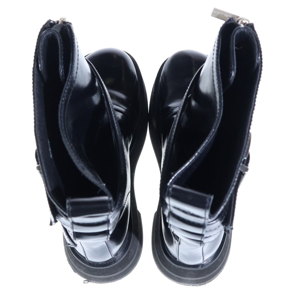 CHARLES&KEITH(チャールズ&キース) トリプルバックル カーフレザー ロングブーツ CK1-90580190 ブラック