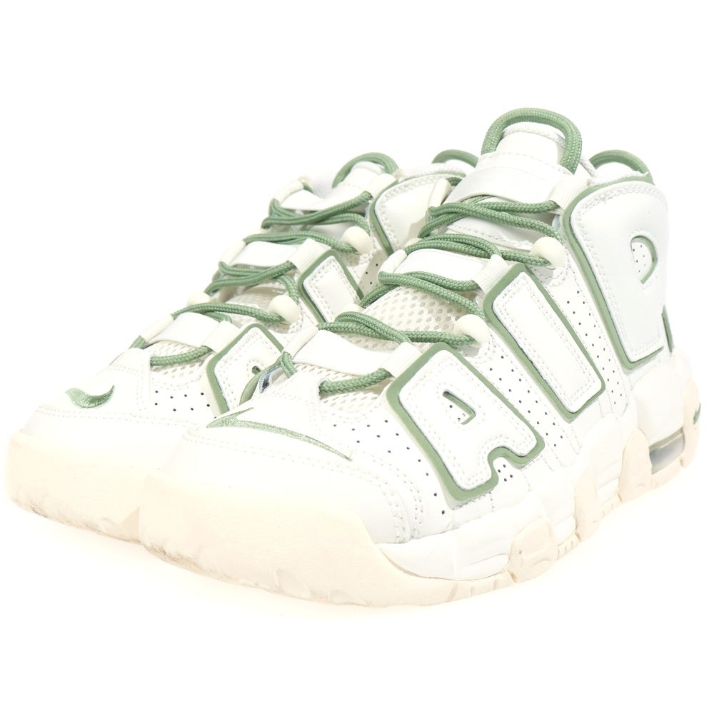 NIKE(ナイキ) GS Air More Uptempo モアアップテンポ ハイカットスニーカー US6.5Y/24.5cm ホワイト/グリーン レディース