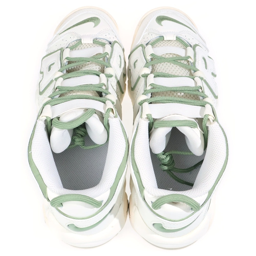 NIKE(ナイキ) GS Air More Uptempo モアアップテンポ ハイカットスニーカー US6.5Y/24.5cm ホワイト/グリーン レディース