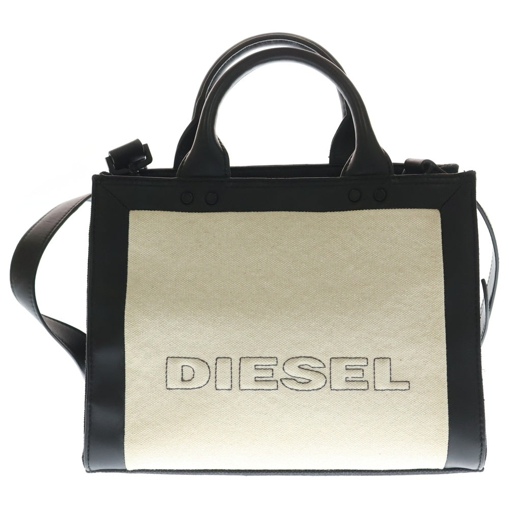 DIESEL(ディーゼル) 2WAY キャンバス 切替 レザー バイカラー 2トーン