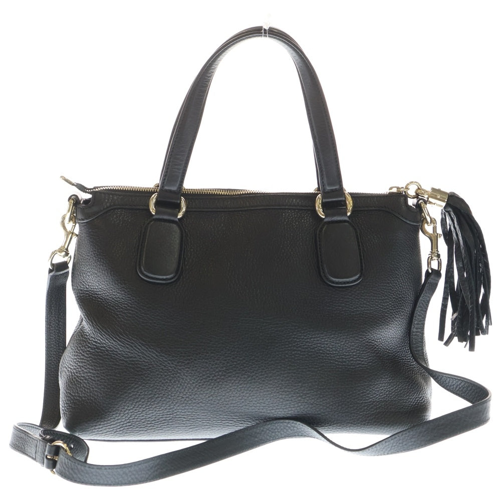 GUCCI(グッチ) 2WAY ソーホー インターロッキング タッセルフリンジ ハンドバッグ ショルダーバッグ 308362 ブラック レディース