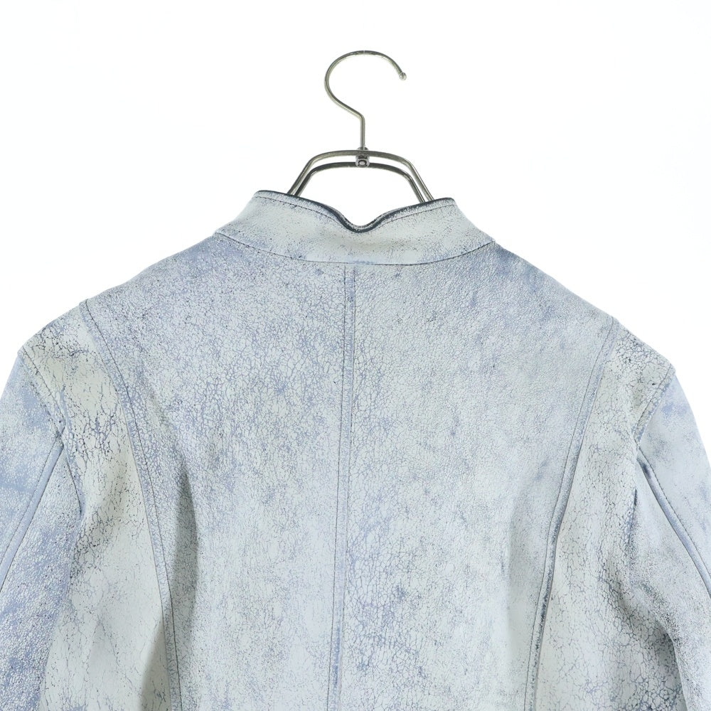 DIESEL(ディーゼル) L-YRIC ラムレザー ライダースジャケット 17001443 ホワイト レディース