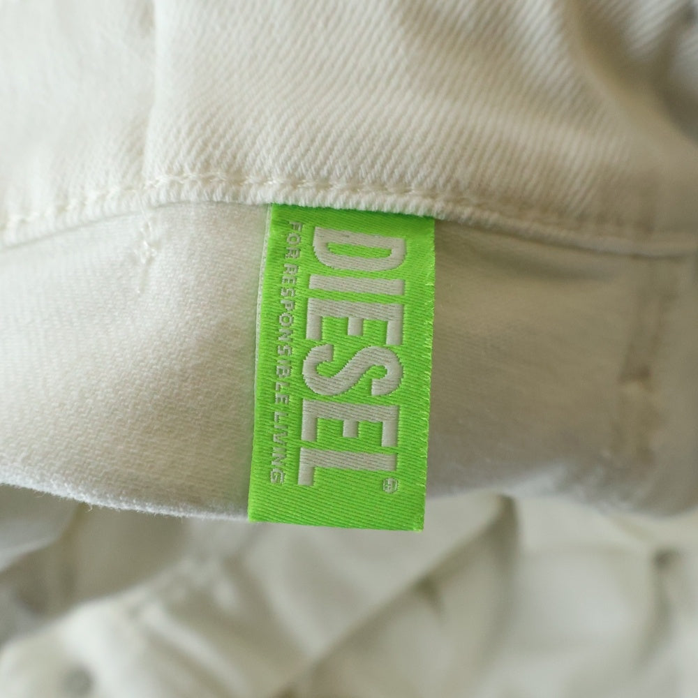 DIESEL(ディーゼル) D-REGGY-GO パッチワーク デニムパンツ A01652 ホワイト