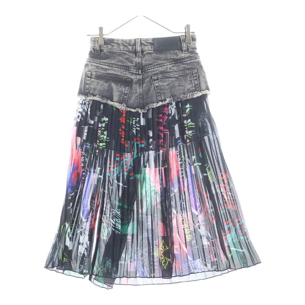 DIESEL(ディーゼル) ショートデニムパンツ 再構築 コットンスカート マルチ A04349 レディース