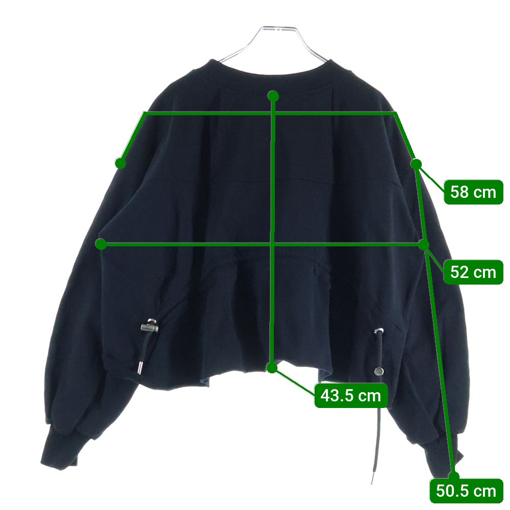 DIESEL(ディーゼル) F-MONDY FELPA ドローコード クルーネックスウェットシャツ 00S75P ブラック レディース