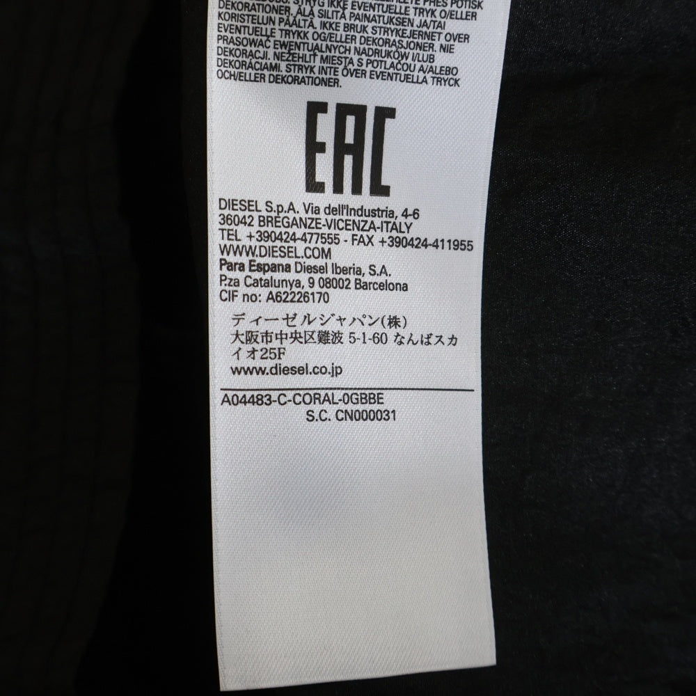 DIESEL(ディーゼル) C-COLAL-0GBBE ジップアップ ミリタリージャケット A04483 ブラック レディース