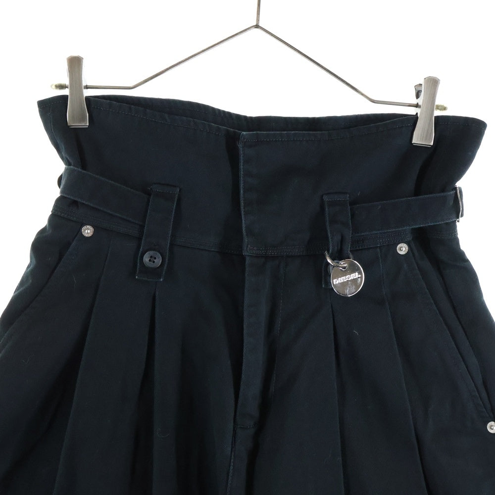 DIESEL(ディーゼル) サイドスリット ワイドデニムパンツ A62226170 ブラック レディース