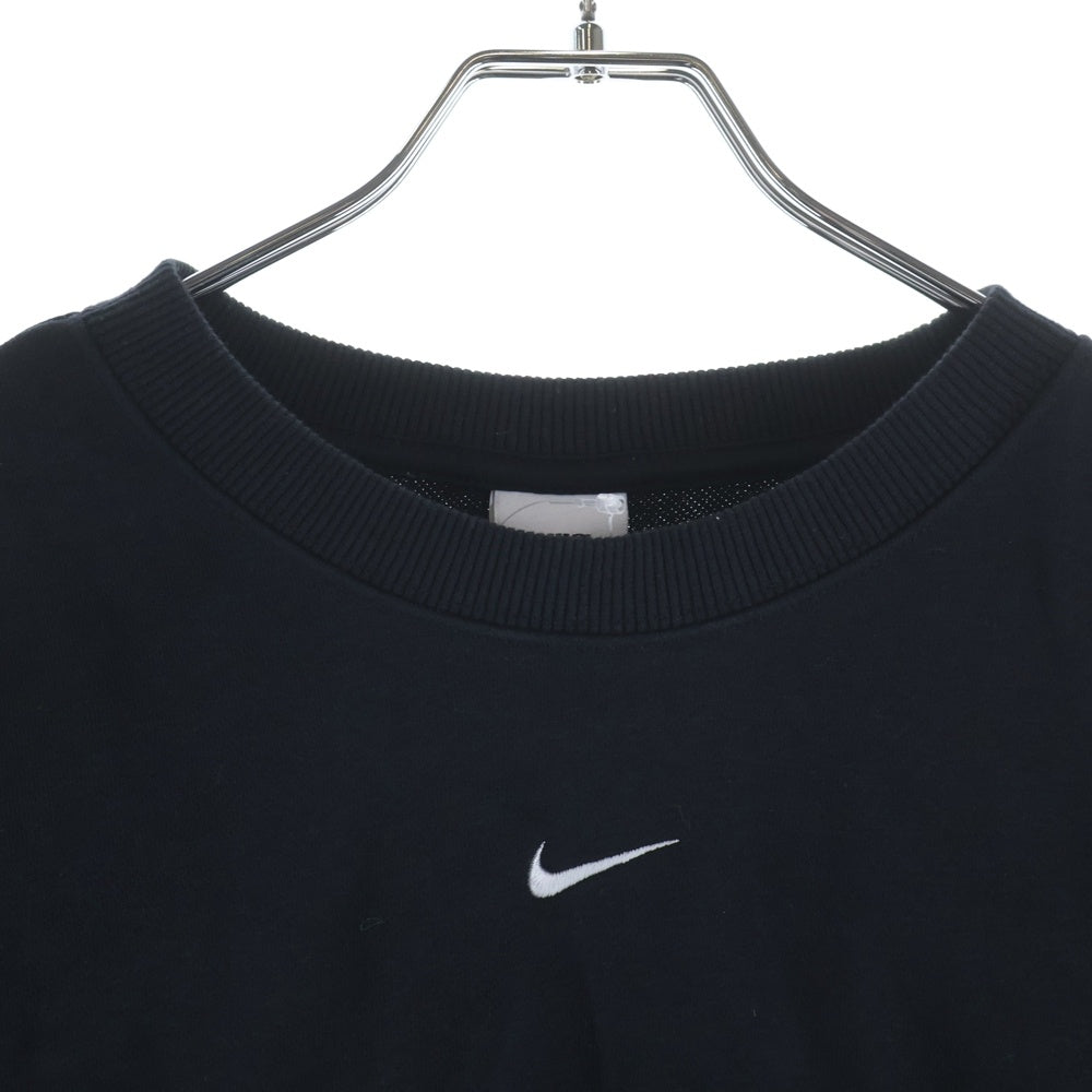 NIKE(ナイキ) NSW DIM フリース FT L/S クロップ クルー トップ スウェットシャツ トレーナー FB8265-010 ブラック レディース