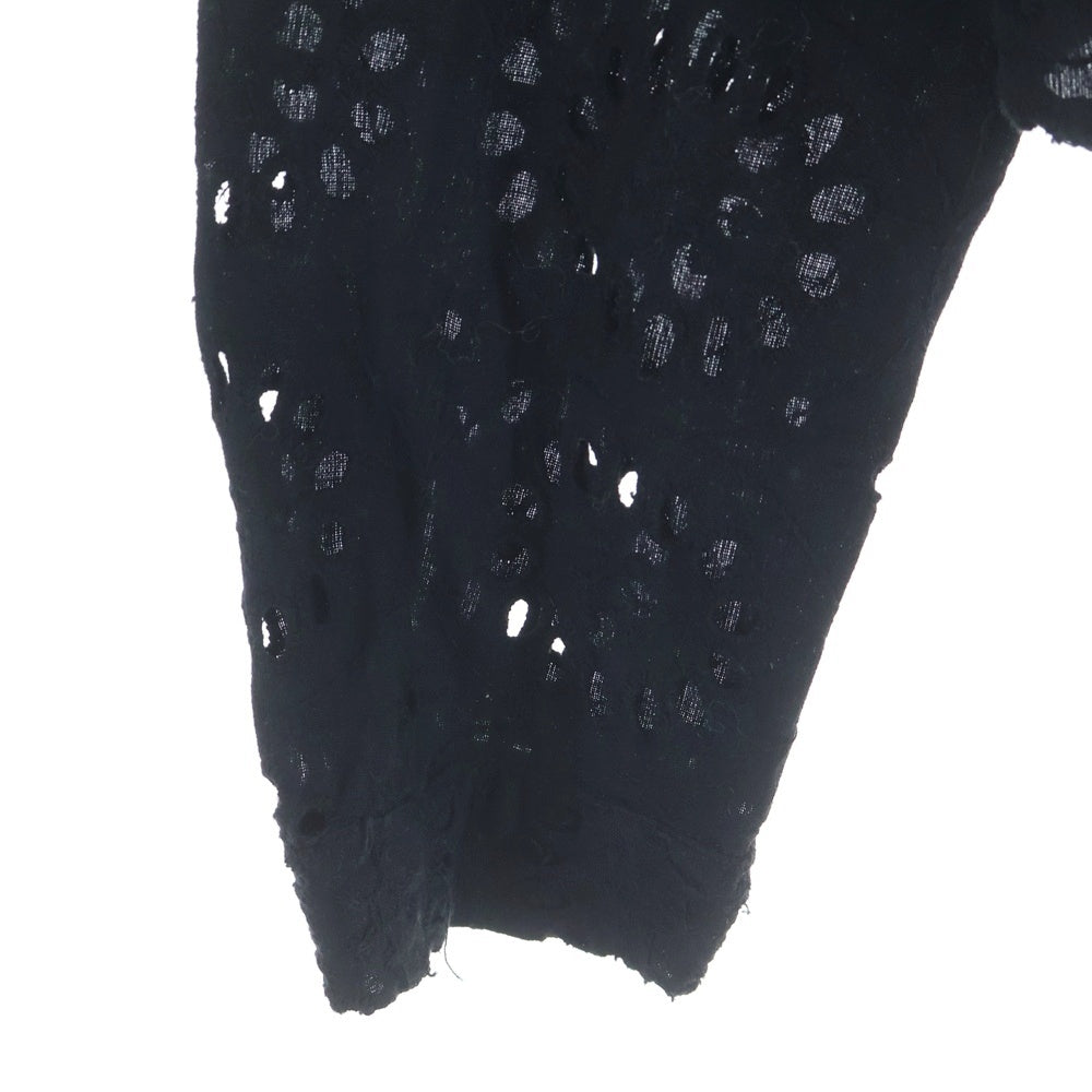 ZARA(ザラ) シースルー フローラル 長袖シャツ ブラック レディース