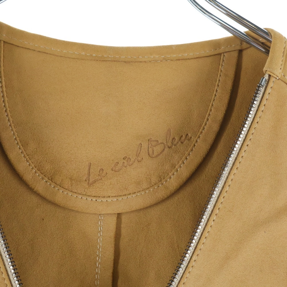 LE CIEL BLEU(ルシェルブルー) ジップアップ ラムレザー ジップアップブルゾン 13S64035 ブラウン レディース