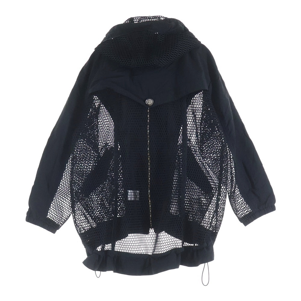 NO BRAND(ノーブランド) RISLEY リズレイ メッシュマウンテンパーカー ブラック レディース