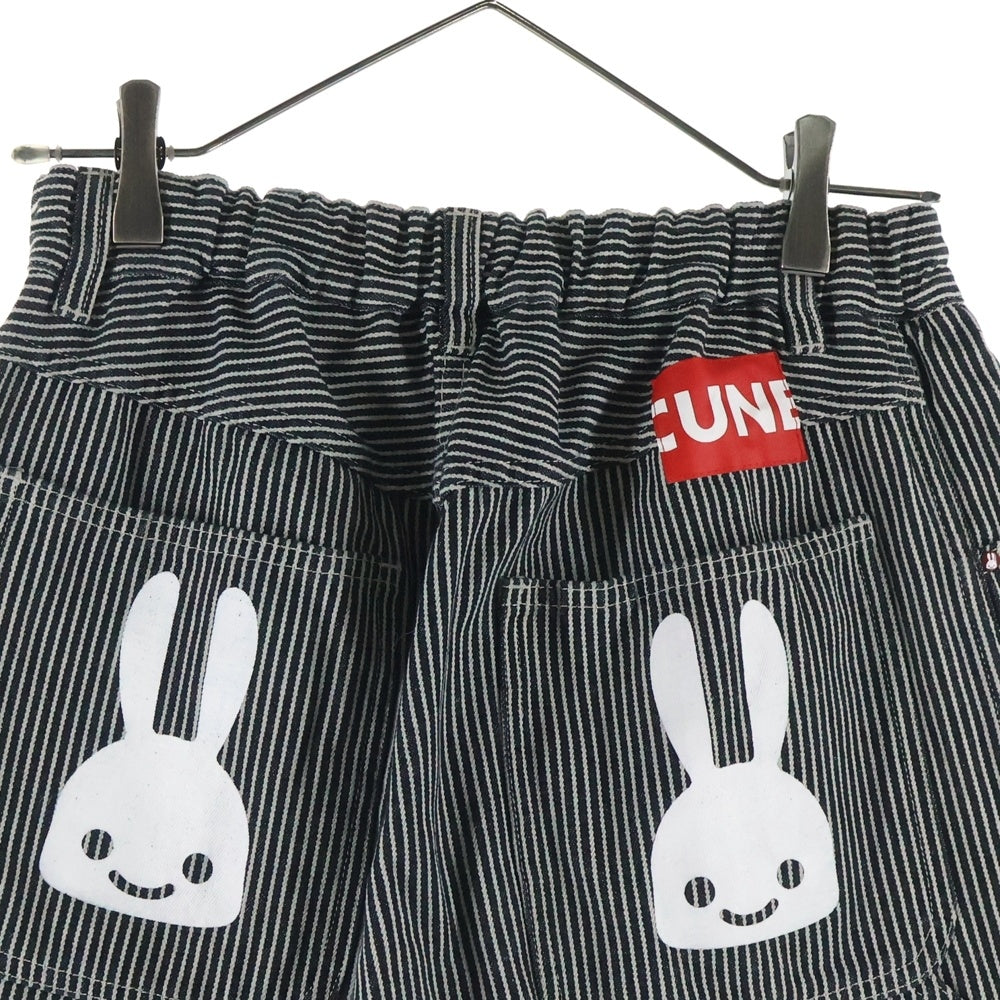 CUNE(キューン) ストライプ ワークパンツ BKFDA06HKR ブラック レディース