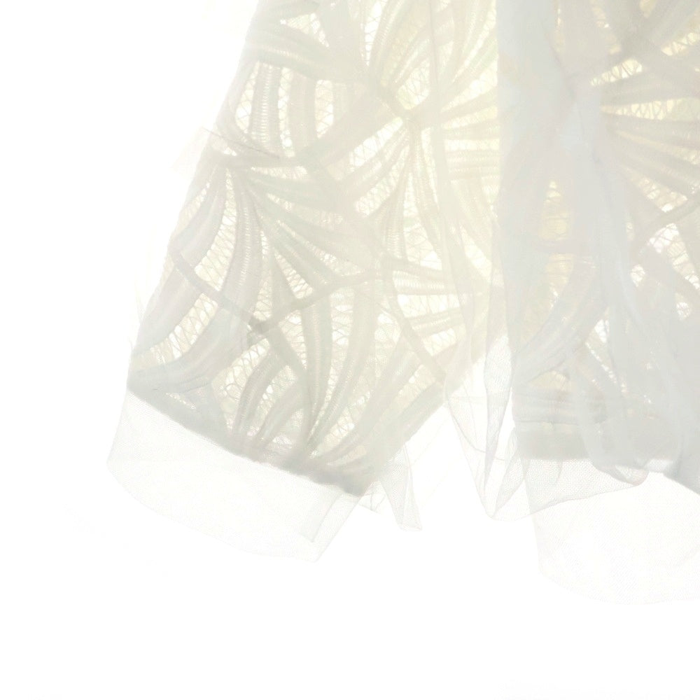 AULA AILA(アウラアイラ) フローラル刺繍 シースルー ジップアップブルゾン 1211‐02042 ホワイト レディース