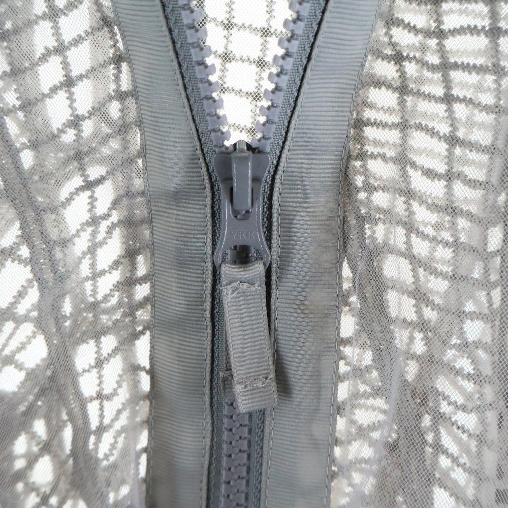 AULA AILA(アウラアイラ) フローラル刺繍 シースルー ジップアップブルゾン 1211‐02042 グレー レディース