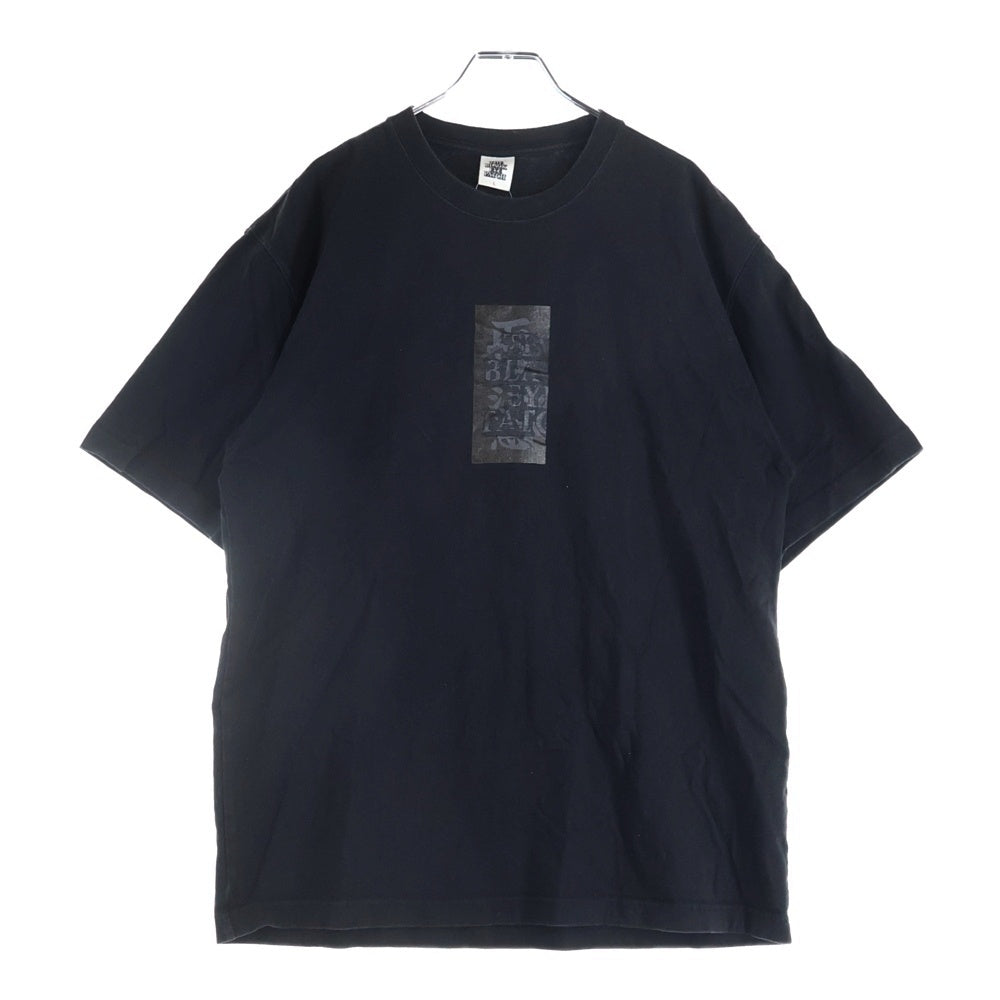 THE BLACK EYE PATCH(ブラックアイパッチ) ボックスプリントロゴ クルーネック半袖Tシャツカットソー ブラック