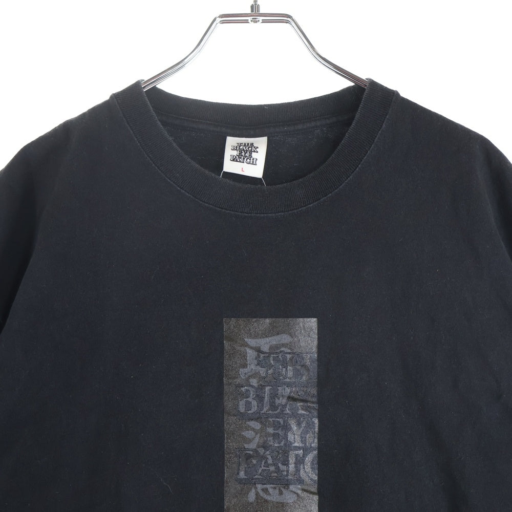 THE BLACK EYE PATCH(ブラックアイパッチ) ボックスプリントロゴ クルーネック半袖Tシャツカットソー ブラック