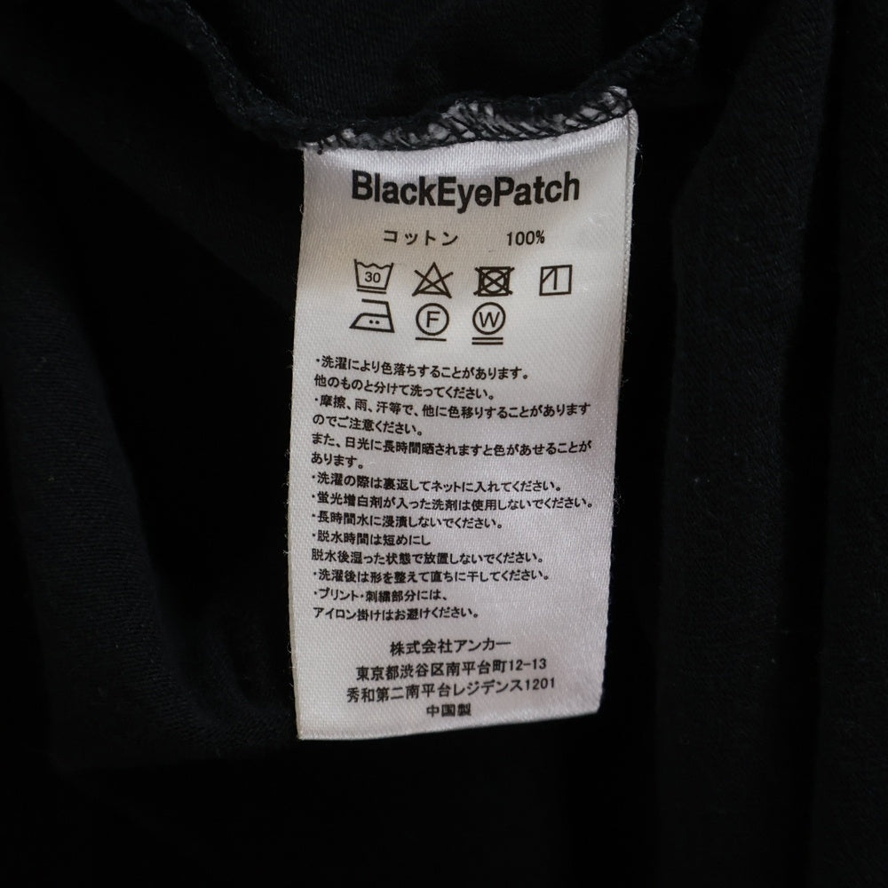 THE BLACK EYE PATCH(ブラックアイパッチ) ボックスプリントロゴ クルーネック半袖Tシャツカットソー ブラック