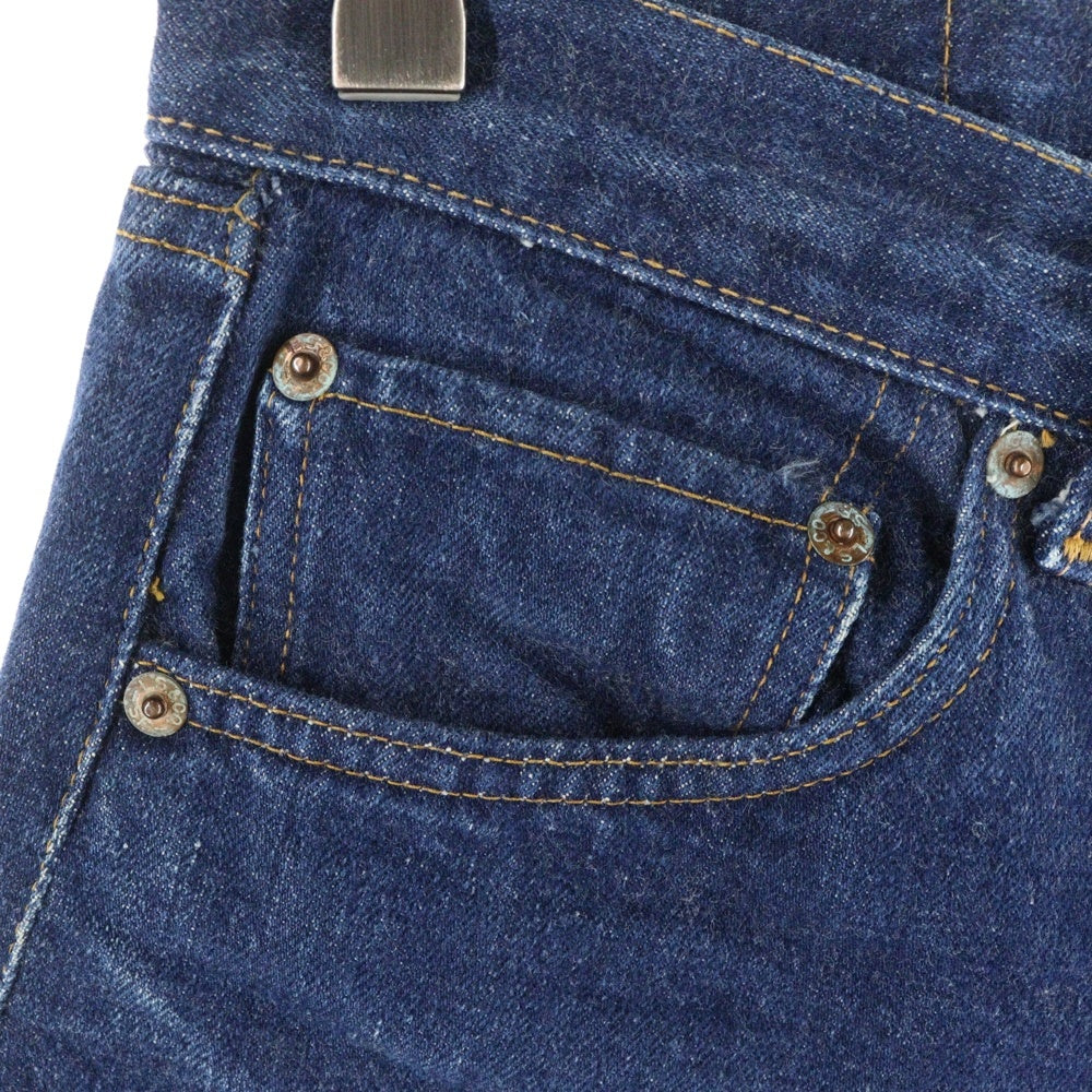 Levi's(リーバイス) 60s 濃紺 501 BIGE後期 CARE紙パッチ スレーキスタンプ 通常R 平行ステッチ ボタン裏6 ポケット裏シングル 赤耳 デニムパンツ