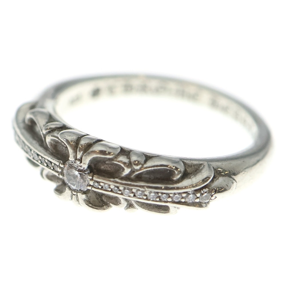 CHROME HEARTS(クロムハーツ) BABY CLSC P D ベイビークラシックフローラルクロス PAVEダイヤ シルバーリング