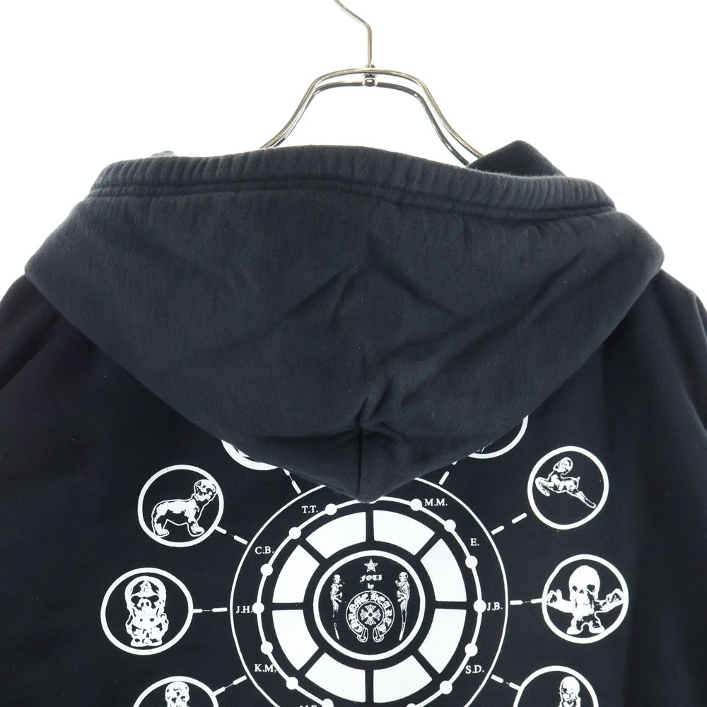 CHROME HEARTS(クロムハーツ) FOTI SWTSHRT HD ZIP フォティ バックプリントジップパーカー フーディ ブラック