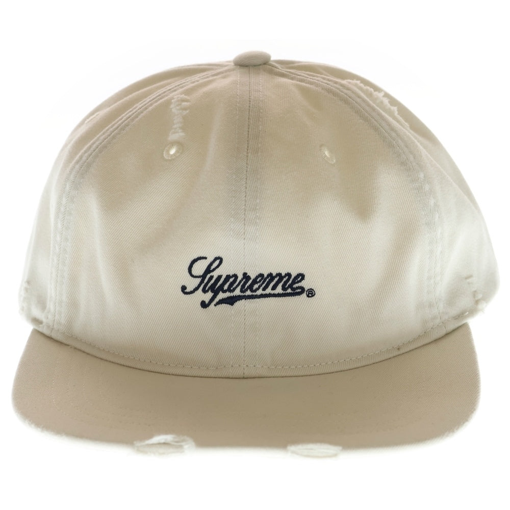 SUPREME(シュプリーム) 25AW Distressed Script Cap ディストレスト スクリプト キャップ アイボリー