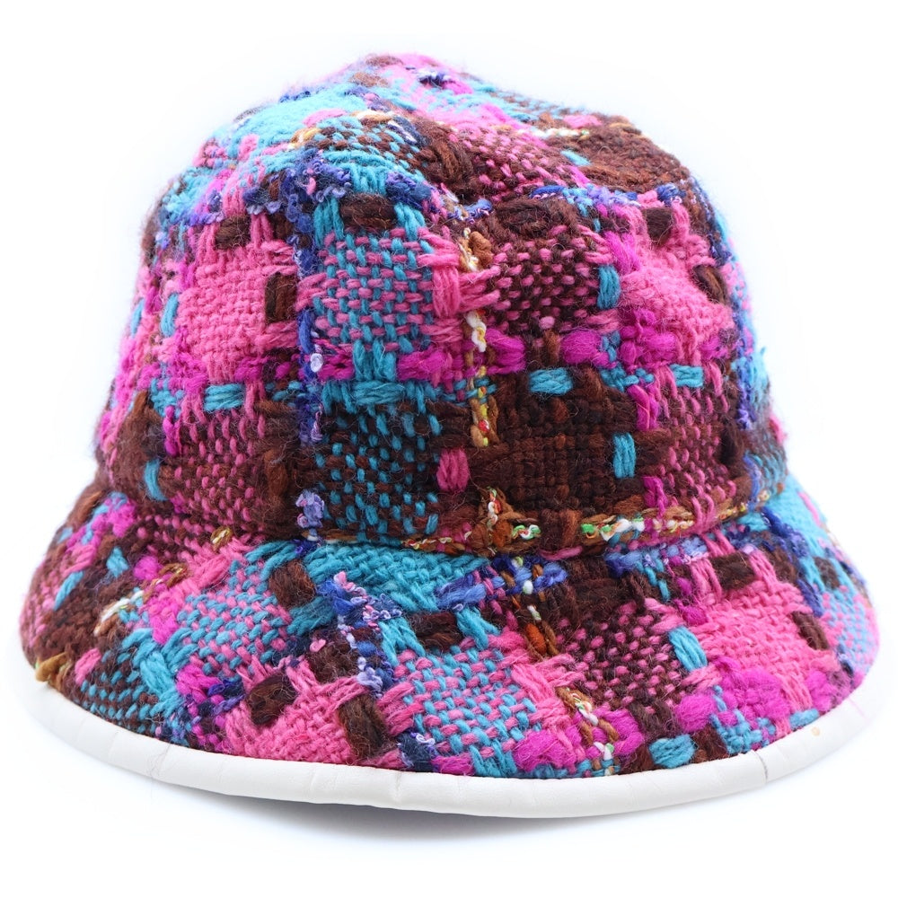 GUCCI(グッチ) checked tweed bucket hat チェックツイード バケットハット マルチ 728469 レディース
