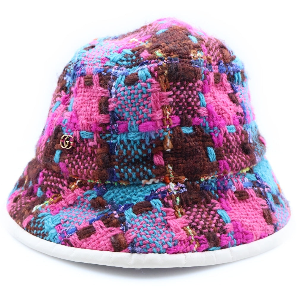 GUCCI(グッチ) checked tweed bucket hat チェックツイード バケットハット マルチ 728469 レディース