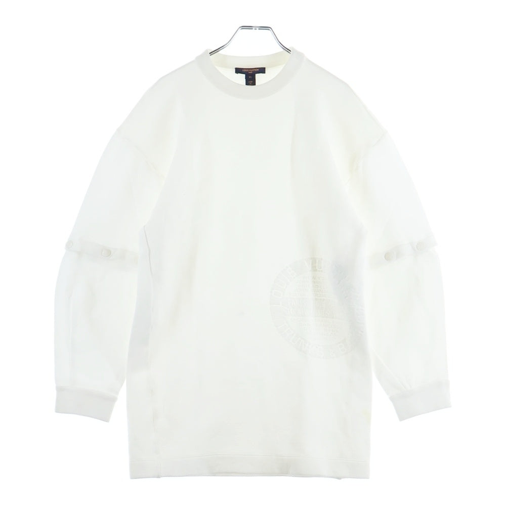 LOUIS VUITTON(ルイヴィトン) 19AW サークルロゴプリント スウェットワンピース RW192W FED FHDR39 ホワイト レディース